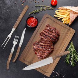 Sada steakových příborů a prkénka 15 ks - galerie #1