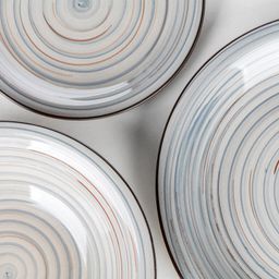 Keramická jídelní souprava SPIRAL GREY 30 ks - galerie #2