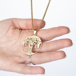 Náhrdelník STROM ŽIVOTA zlatý - galerie #1