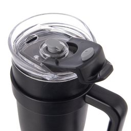 Nerezový termohrnek s brčkem TERMO 1,2 l, černý - galerie #3