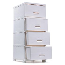 Plastová komoda MEGAPLAST NATURA biela - galéria #1