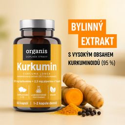 Organis Kurkumin + piperin 60 tbl. - galerie #1