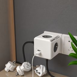 Rozbočovač Cubenest PowerCube ReWirable USB A+C PD 20W, šedá - galerie #1