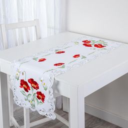 Běhoun s výšivkou ČERVENÉ MÁKY 40 x 110 cm - galerie #3