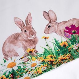 Středový velikonoční ubrus s potiskem ZAJÍČCI V TRÁVĚ 85 x 85 cm - galerie #2