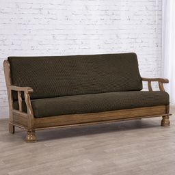 trojkřeslo s dřevěnými rukojeťmi (š. 160 - 200 cm) - galerie #1