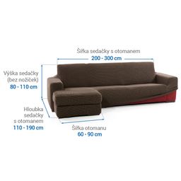 sedačka s otomanem vlevo (š. 200 - 300 cm) - galerie #3