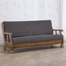 trojkřeslo s dřevěnými rukojeťmi (š. 160 - 200 cm) - galerie #1