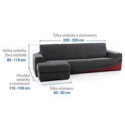 sedačka s otomanem vlevo (š. 200 - 300 cm) - galerie #3
