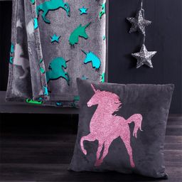 Svítící deka z mikrovlákna  FILANTE-LICORNE jednorožec 130 x 160 cm - galerie #2