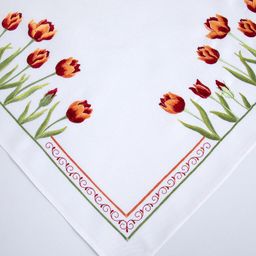 Středový ubrus s výšivkou TULIPÁNY 85 x 85 cm - galerie #1