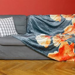 Oboustranná deka z mikroflanelu  VLČÍ MÁKY 150 x 200 cm - galerie #1