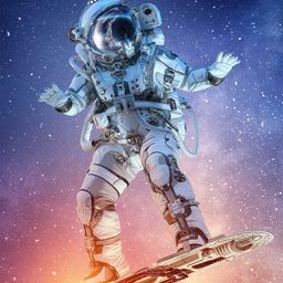 Koc polarowy ASTRONAUTA 100 x 150 cm - galeria #1