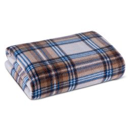 Fleecová deka KOSTKA hnědá 150 x 200 cm - galerie #4