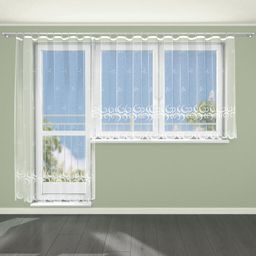 Perdea finisată din jacard REBECA - set pentru balcon - galerie #3