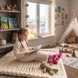Dětské beránkové ponožky na spaní SOBÍK - galerie #3