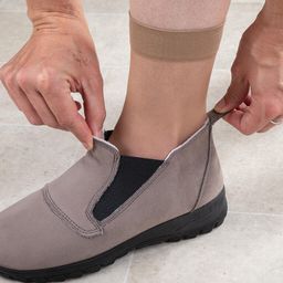 Dámské zateplené kotníkové boty béžové - galerie #2