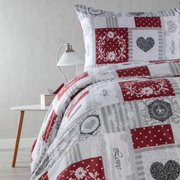 Ložní povlečení z mikrovlákna PATCHWORK SRDCE - galerie #4