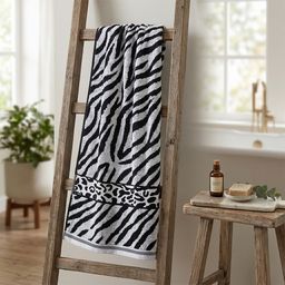 Sada 2 ks žakárových osušek ZEBRA šedá 70 x 140 cm - galerie #3