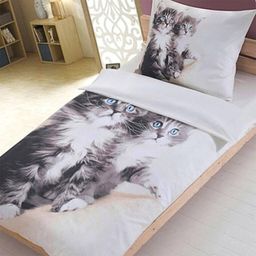 Ložní povlečení z mikrovlákna 3D KOČKY - galerie #1