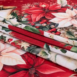 Středový ubrus RED POINSETTIA 85 x 85 cm - galerie #3