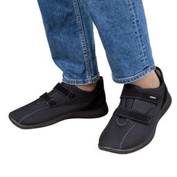 Pánské ortopedické tenisky na suchý zip černé - galerie #1