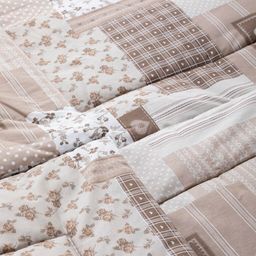 Letní sada peřiny a polštáře PATCHWORK, béžová - galerie #2