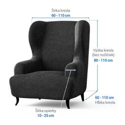 kreslo ušiak (š. 60 - 110 cm) - galéria #3
