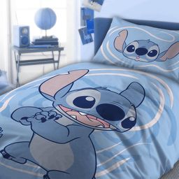 Bavlněné ložní povlečení Stitch modrý - galerie #1