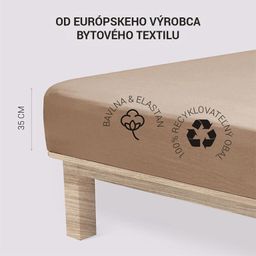 Napínací prostěradlo jersey s elastanem ořechové - galerie #2