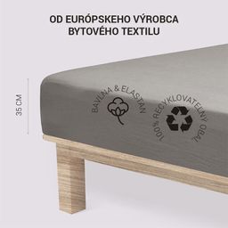 Napínací prostěradlo jersey s elastanem antracitové - galerie #2