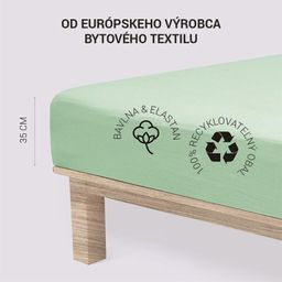 Napínací prostěradlo jersey s elastanem zelené - galerie #2