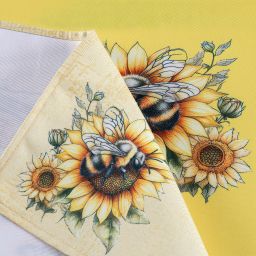 Středový ubrus SUNFLOWERS s teflonovou úpravou 85 x 85 cm - galerie #4