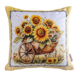 Sada 3 ks povlaků na polštářky SUNFLOWERS 45 x 45 cm - galerie #1