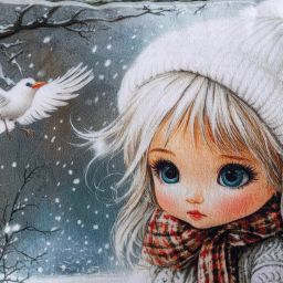 Sada 3 ks povlaků na polštářky WINTER GIRLS 45 x 45 cm - galerie #6