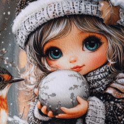 Sada 3 ks povlaků na polštářky WINTER GIRLS 45 x 45 cm - galerie #5