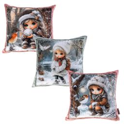Sada 3 ks povlaků na polštářky WINTER GIRLS 45 x 45 cm - galerie #8