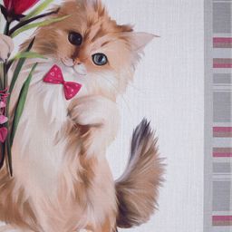 Kuchyňské utěrky KOŤÁTKA V KVĚTECH 50 x 70 cm 2 ks - galerie #5