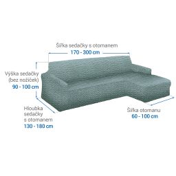 sedačka s otomanem vpravo (š. 170 - 300 cm) - galerie #1