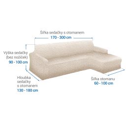 sedačka s otomanem vpravo (š. 170 - 300 cm) - galerie #1