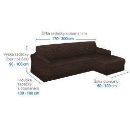sedačka s otomanem vpravo (š. 170 - 300 cm) - galerie #1