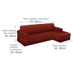 sedačka s otomanem vpravo (š. 170 - 300 cm) - galerie #1