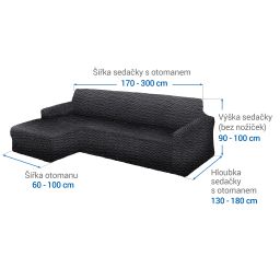 sedačka s otomanem vlevo (š. 170 - 300 cm) - galerie #1