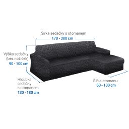 sedačka s otomanem vpravo (š. 170 - 300 cm) - galerie #1