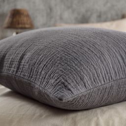 Mušelínové povlečení MUSSELIA tmavě šedá - galerie #1