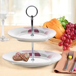 Banquet Stojan na cukroví porcelánový PURPLE 2patrový