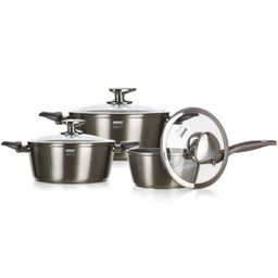 Banquet súprava riadu s nepriľnavým povrchom Metallic Platinum 6 ks