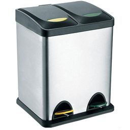 Nerezový dvojkoš na tříděný odpad TORO, objem 16 l