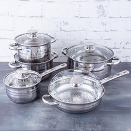 Sada nerezových hrncov GOURMET LINE 10 ks