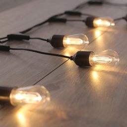 Svetelná reťaz s 10 LED podlhovastými žiarovkami 8 m